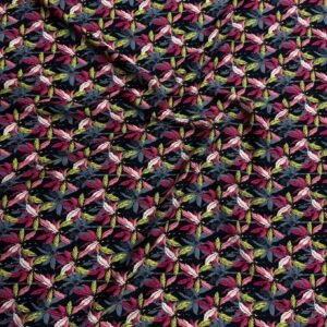 b 3 Black Palm Leaves Linen Boski