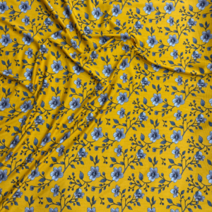 Yellow Floral Linen Boski