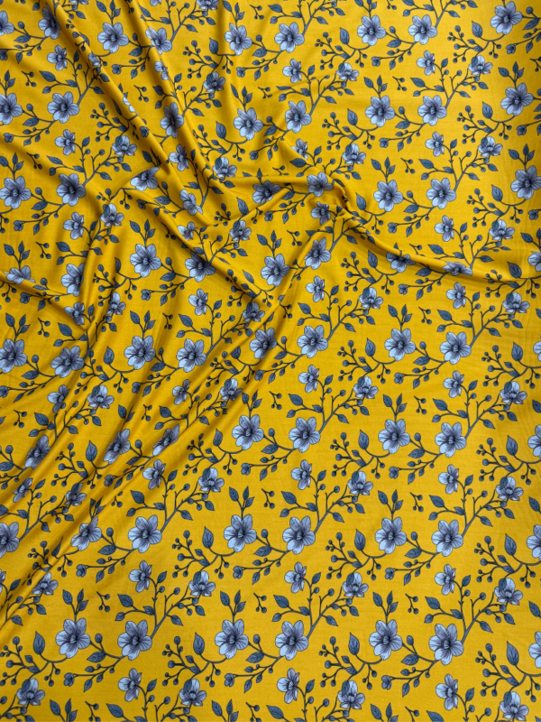 Yellow Floral Linen Boski