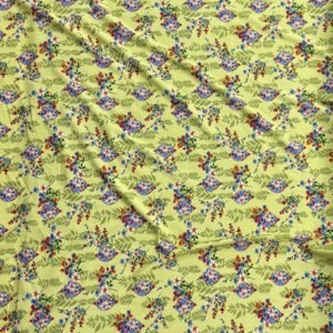 Pistachio Green Floral Linen Boski