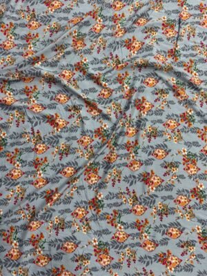 Grey Floral Linen Boski