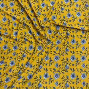 Yellow Floral Linen Boski