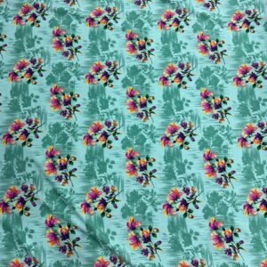 Mint Green Bunch Floral Linen Boski