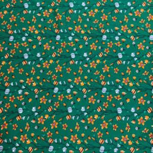 Green Floral Linen Boski