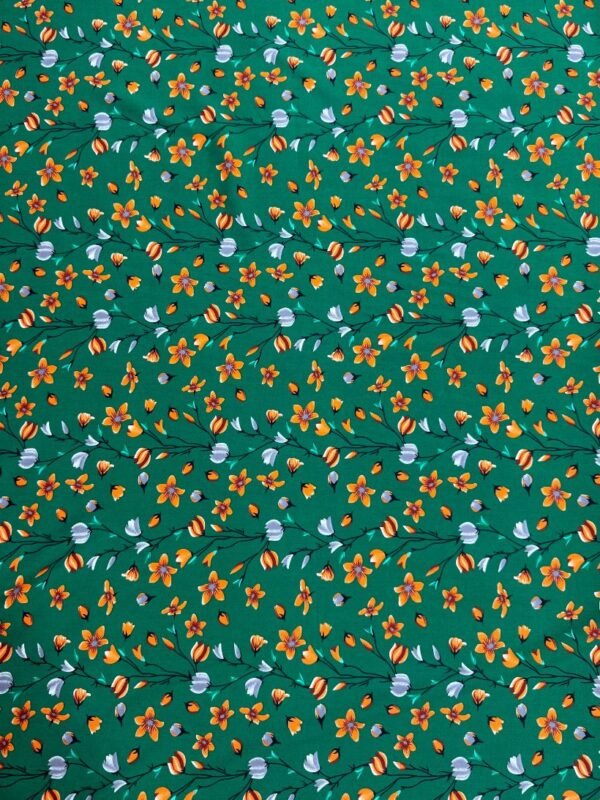 Green Floral Linen Boski