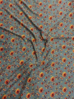 Grey Floral Linen Boski