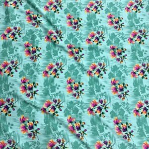 Mint Green Bunch Floral Linen Boski
