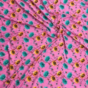Pink Floral Linen Boski