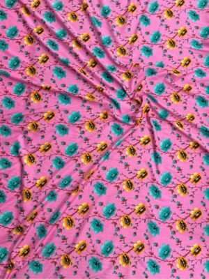 p3 Pink Floral Linen Boski