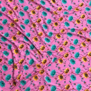 Pink Floral Linen Boski