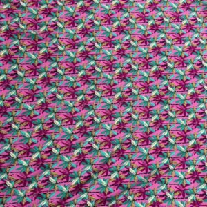 Pink Palm Leaves Linen Boski