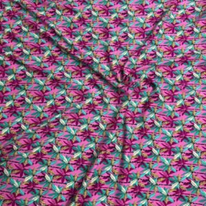 Pink Palm Leaves Linen Boski