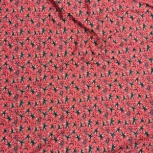 red 1 Coral Red Floral Linen Boski