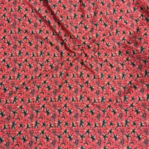 red 2 Coral Red Floral Linen Boski