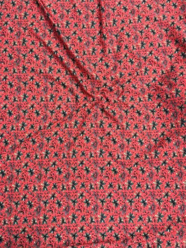red 2 Coral Red Floral Linen Boski