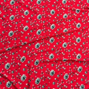 Red Floral Linen Boski