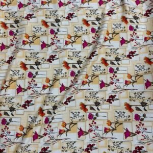 Light Yellowish Floral Linen Boski