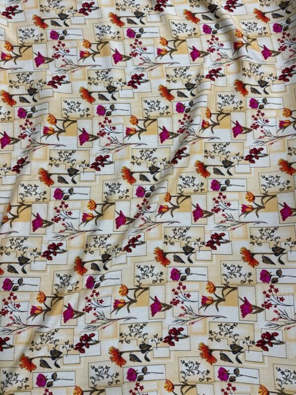 Light Yellowish Floral Linen Boski