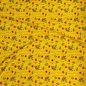 v Yellow Floral Linen Boski