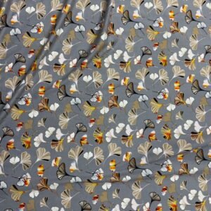 w Dove Grey Leaves Linen Boski