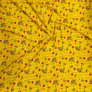 x Yellow Floral Linen Boski