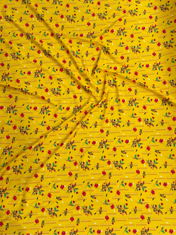 x Yellow Floral Linen Boski